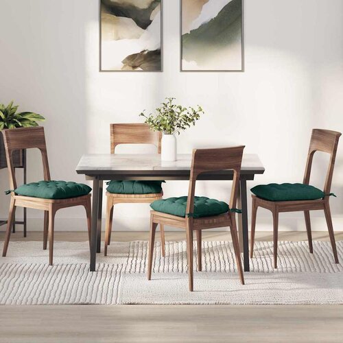  Jastučići za sjedenje 4 pcs Tamnozelena 40 x 40 x 6 cm tkanina Cene