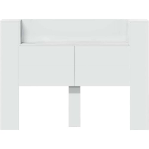  Krevetna ploča s LED-om s policom Bijelo 140 x 16 5 x 103 5 cm - Bijelo 140 cm Slike