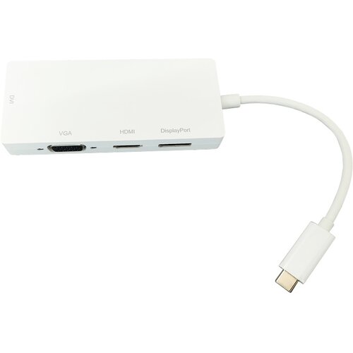 E-green Adapter USB 3.1 tip C (M) - Display Port + HDMI + VGA + DVI (F) beli Cene