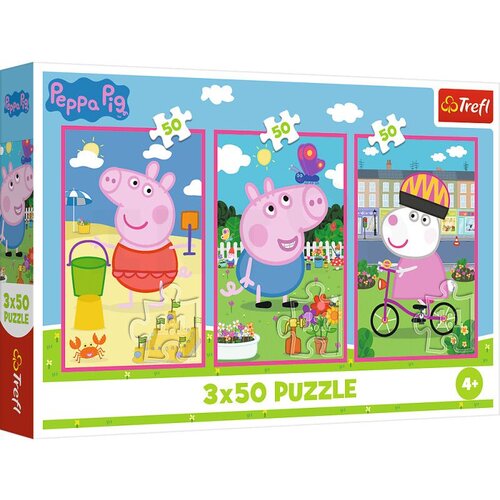 Trefl Puzzle Pepa prase - 3x50 delova Slike