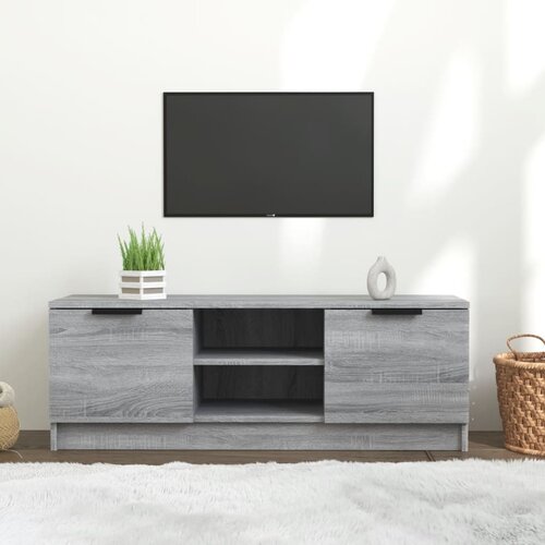 The Living Store TV omarica siva sonoma 102x35x36,5 cm inženirski les - TV Omarica, (21375075) Slike