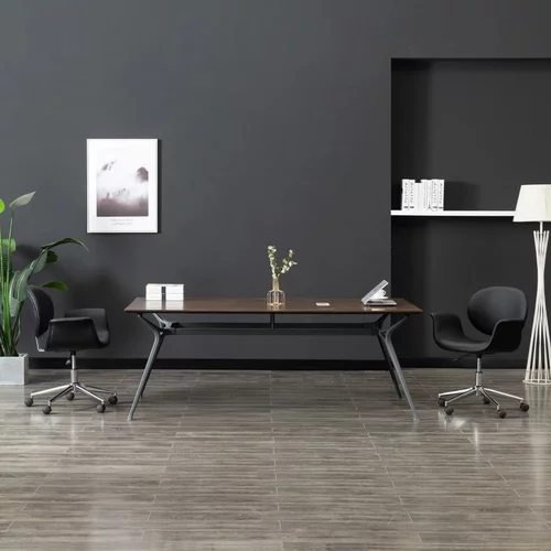 vidaXL Vrtljiv pisarniški stol črno umetno usnje, (20669217)
