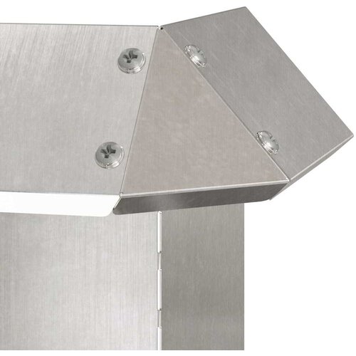  Ograda protiv puževa 4 kom. 13,5 x 13,5 x 25 cm Pocinčani čelik Slike