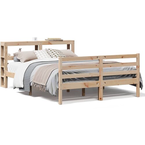 Maison Chic Posteljni okvir - Dvoposteljna postelja - Zakonska postelja brez vzmetnice 140x200 cm trdna borovina-J10821, (21761952) Cene