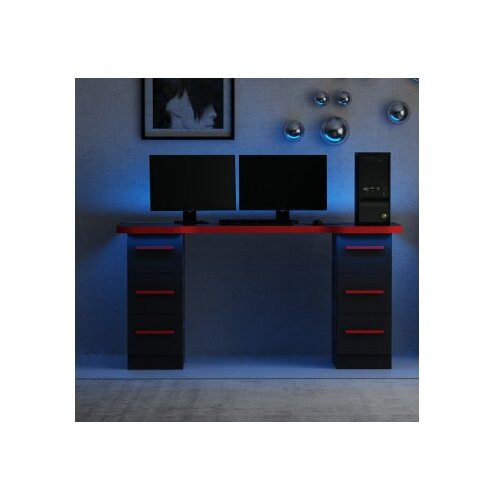 Hanah home gejming sto phoenix 3 black red Slike