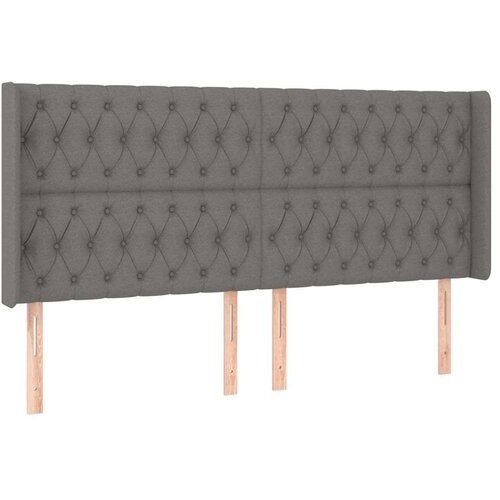  Box spring s madracem LED tamnosivi 180x200 cm tkanina Slike