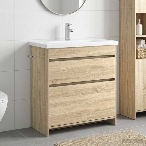  Set namještaja za kupaonicu Hrast sonoma 81 x 40 x 84,5 cm Cene