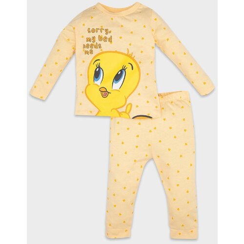 Defacto Baby Girl Looney Tunes Long Sleeve Cotton 2-Piece Pajama Set D8287A5NS Slike