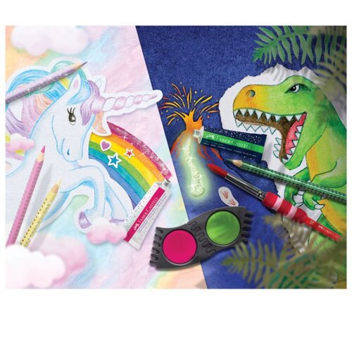  BOJE DRVENE 10 BOJA GRIP 2001 PLUS 3 BOJE DRVENE METALIC DINO FABER CASTELL 201545 BLISTER Slike