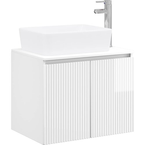 Set namje&amp;scaron;taja za kupaonicu Bijela visokog sjaja 62,5 x 44,5 x 50 cm Slike