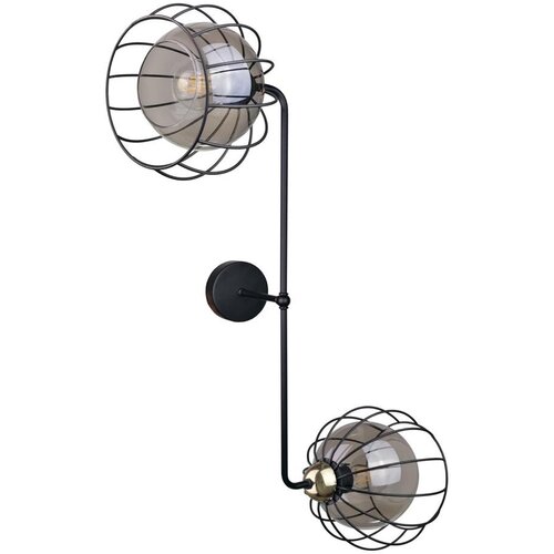  Zidna svetiljka SOLO BLACK 2xE27/60W/230V crna/zlatna Cene