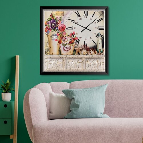 Wallity Dekorativni zidni sat STMDF212590, 45x45 cm Cene