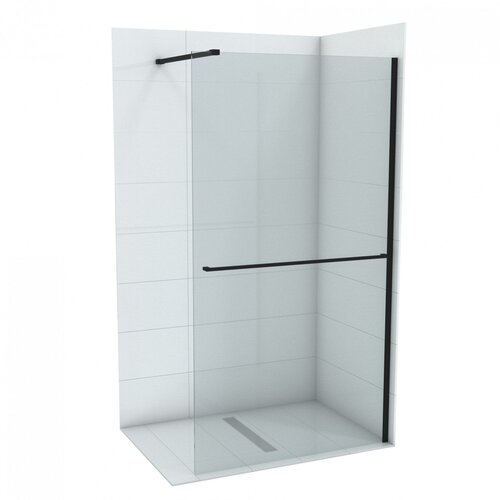Copen walk-in concept monte plus 100x200cm crni mat ram 8mm staklo i držač pe&amp;scaron;kira (C-02-WIB100) Slike