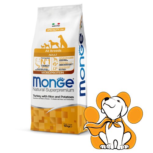 Monge Monoprotein All Breeds Adult Turkey and Rice&Potatoes 12kg, Granule Za Pse Cene