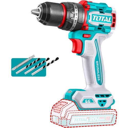  Kompaktna akumulatorska bu&amp;scaron;ilica bez četkica 2000prm/66Nm/P20S/ INDUSTRIAL (Bez baterije) (TIDLI206681) Slike