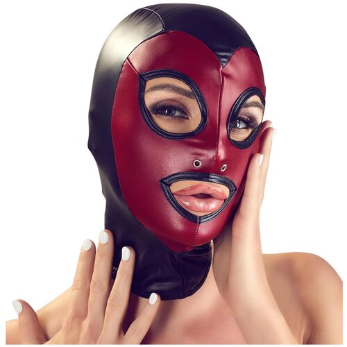 Bad Kitty Head Mask 2493110 Black-Red Slike