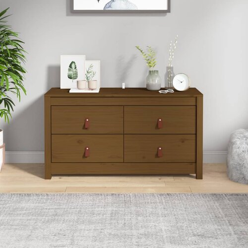 vidaXL Bočni ormarić boja meda 100x40x54 cm od masivne borovine Cijene