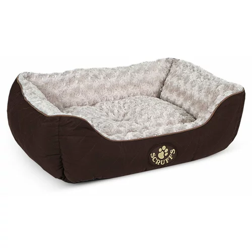 Plaček Pet Products Temno rjava plišasta postelja za pse 50x60 cm Scruffs Wilton –