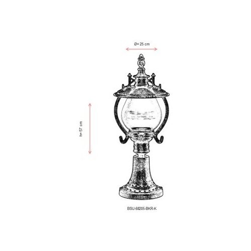 Opviq Vanjska zidna lampa BSU-68205-BKR-K, 57 cm, IP65, E27, Smeđa Cijene