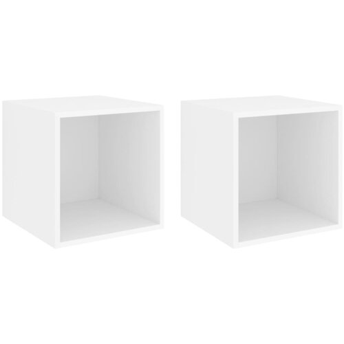 vidaXL Stenska omarica 2 kosa bela 37x37x37 cm iverna plošča, (20915604) Cene