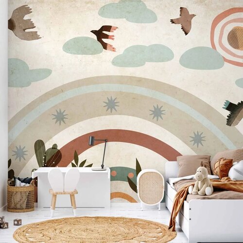  Foto tapeta - Rainbow and Birds 441x315 Samoljepljiva Cene