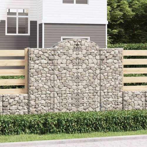 Obokane gabion ko&amp;scaron;are 4 kosi 200x50x160/180 cm pocinkano železo Slike