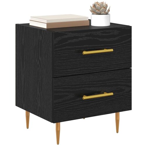  Noćni ormar s ladicama 2 pcs Crni hrast 40 x 35 x 47,5 cm Slike