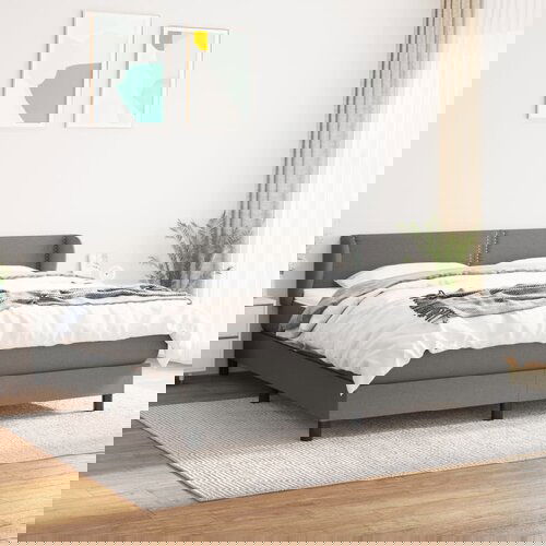 The Living Store Box spring postelja z vzmetnico temno siva 160x200 cm blago - Box Spring Postelja, (21521234) Slike