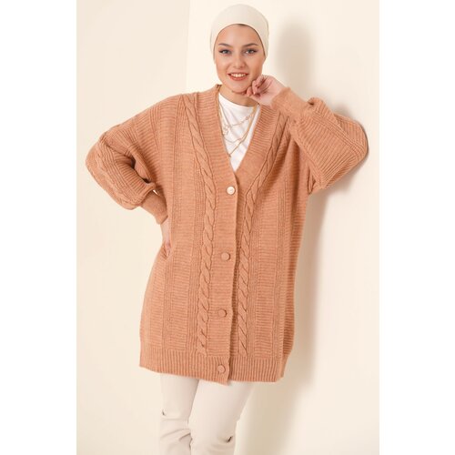 Bigdart 15768 Hijab Knitwear Cardigan - Salmon Slike