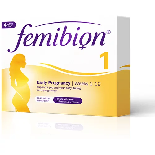 Femibion 1, tablete za podporo v nosečnosti do 12. tedna