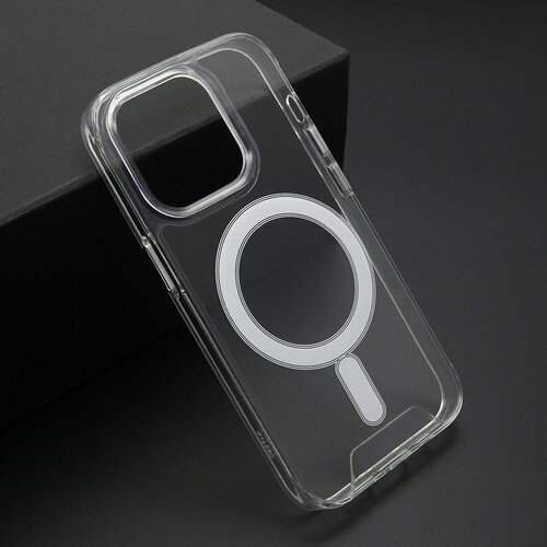 Maska silikonska magnetic za iphone 15 pro/ providna Slike