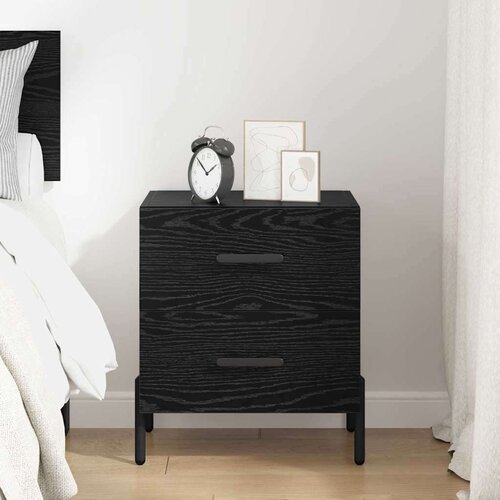 VidaXL Noćni ormar Crni hrast 40 x 35 x 47.5 cm Konstruirano drvo Slike