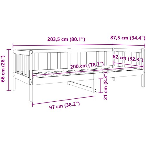  Krevetna konstrukcija s uzglavljem Vosak smeđa 80 x 200 cm Slike