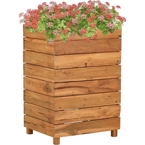 Furnova Visoka greda 50x40x72 cm reciklirana tikovina in jeklo, (21920640) Slike