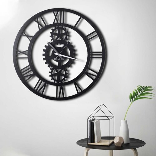Wallity Zidni sat 70x70cm Crni Slike