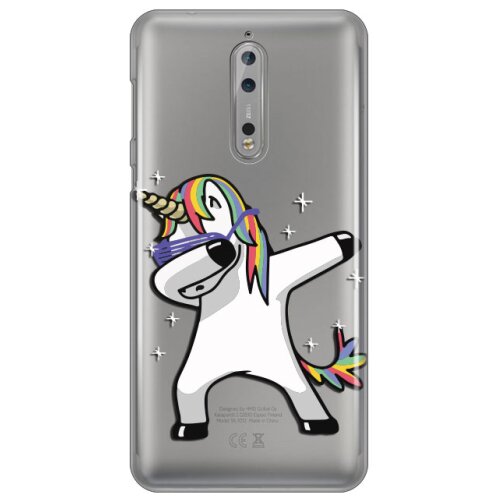  Maska silikonska print skin za nokia 8 dabbing unicorn Slike