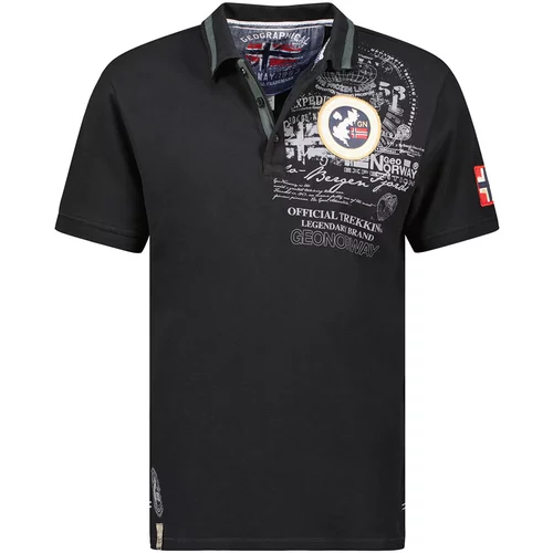 Geo Norway Polo majice kratki rokavi SY1357HGN-Black Črna