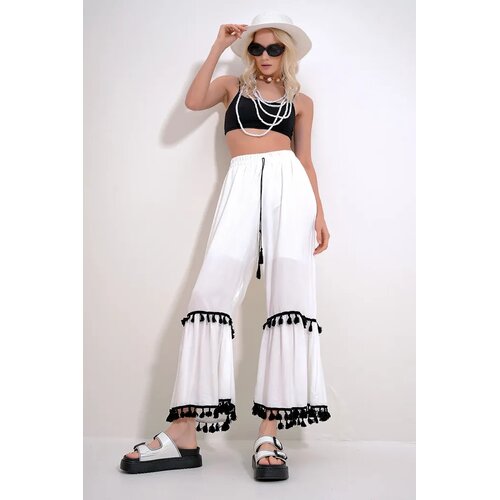 Trend Alacati Stili ženska pantalone ALC-X12014, bele Cene