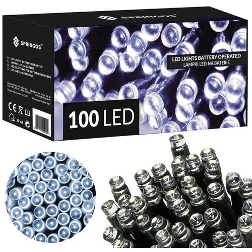  LED lampice na baterije - 100 lampica hladno bijela Cene