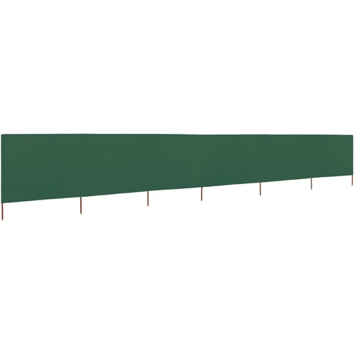 vidaXL vjetrobran sa 6 panela od tkanine 800 x 80 cm zeleni