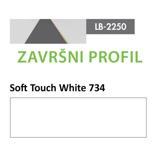 AGT profil Zidni MDF Završni LB-2250-B Soft Touch White (734) 2800x115x12mm ( 026-123 ) Cene