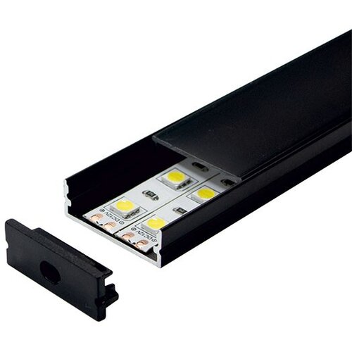 Mitea Lighting aluminijumski profil za led trake crni 10x30x2000mm sa difuzorom 2m MA619-CC Cene