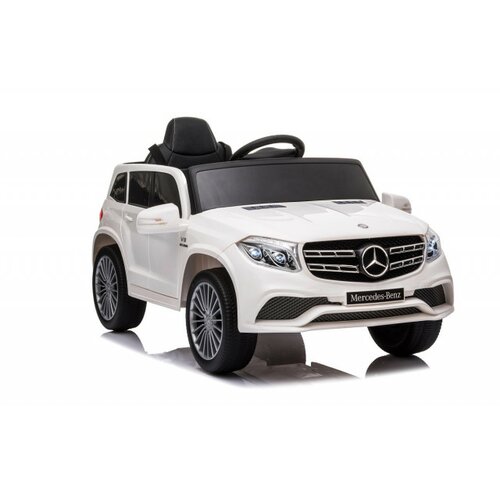 Mercedes Džip GL63 Licencirani dečiji automobil na akumulator sa kožnim sedištem i mekim gumama - Beli Cene