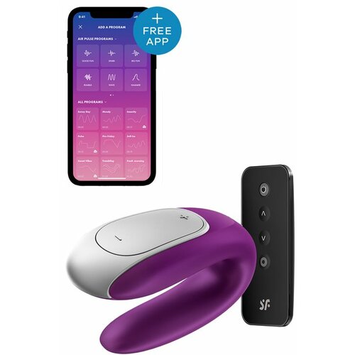  vibrator za parove aplikacija satisfyer double fun violet Cene