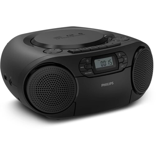 Philips Kasetofon CD radio TAZ2200, CD/CD-R/CD-RW, kaseta, FM, BT, USB, 3W&amp;times;2, Crni Slike