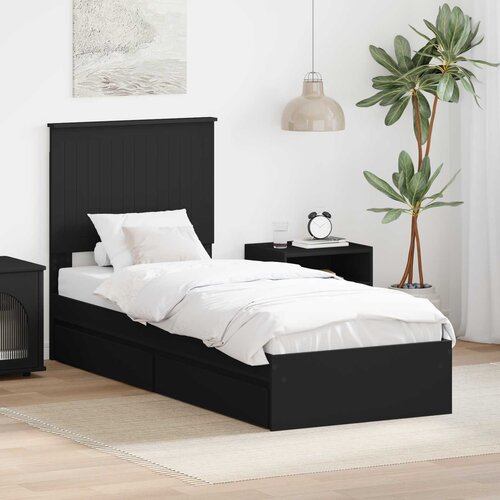  s od storage Crna 75 x 190 cm Konstruirano drvo Cene