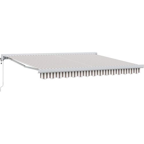 vidaXL Povlačivi tende Svijetlo siva i bijela. 350 x 250 cm - Svijetlosiva i bijela 350 x 250 cm s bijelim okvirom Cijene