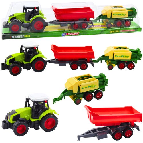  Set of Agricultural Tractor Trailer Press Agricultural Machine Cene