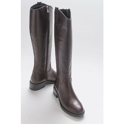 LuviShoes Acro Brown Skin Genuine Leather Women's Boots. Slike