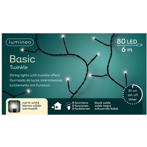 novogodišnje LED sijalice Basic Twinkle String 600cm - 80 lampica Slike